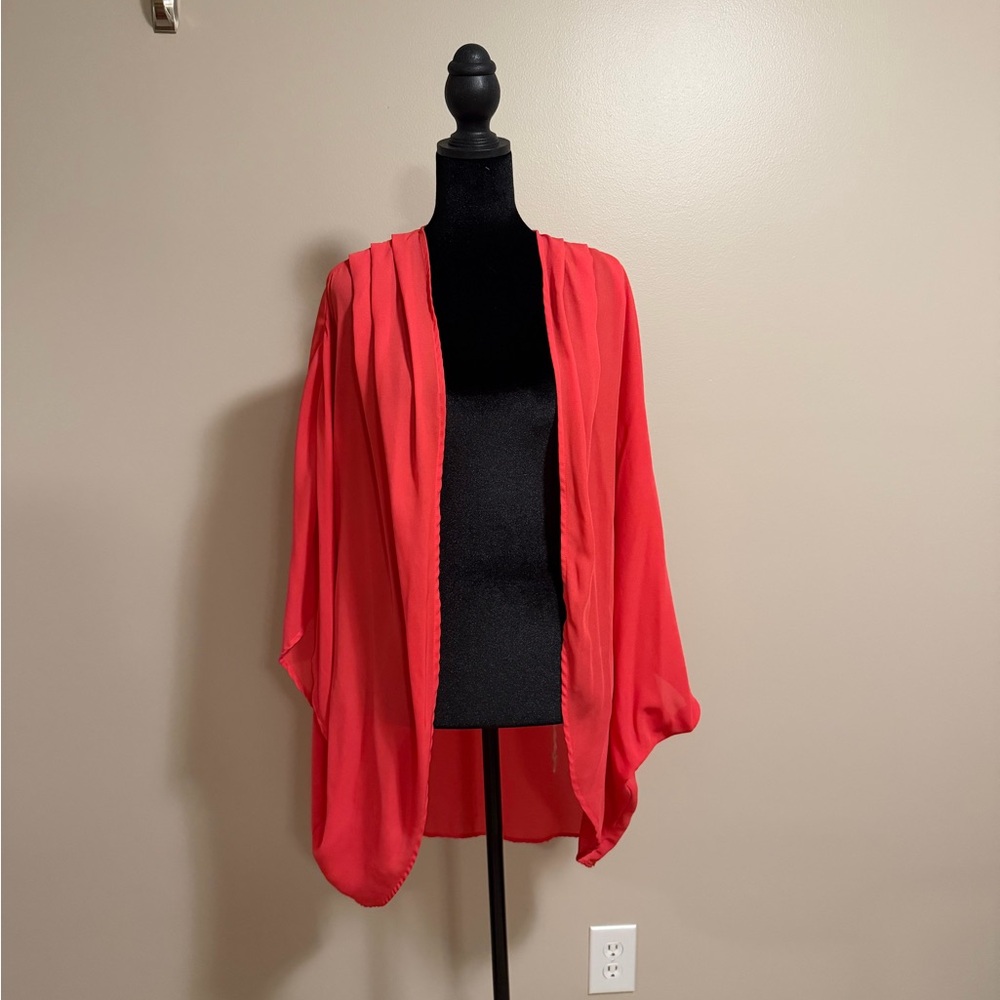 Red flowy kimono top